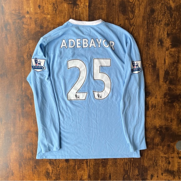 Manchester City 09/10 Umbro home soccer jersey - Adebayor 25 - Picture 1 of 7